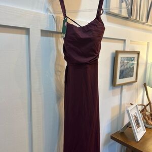 Halara lace up built-in bra, maxi dress, medium